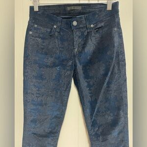 7 FOR ALL MANKIND BLUE VELVET JEANS PANTS 25